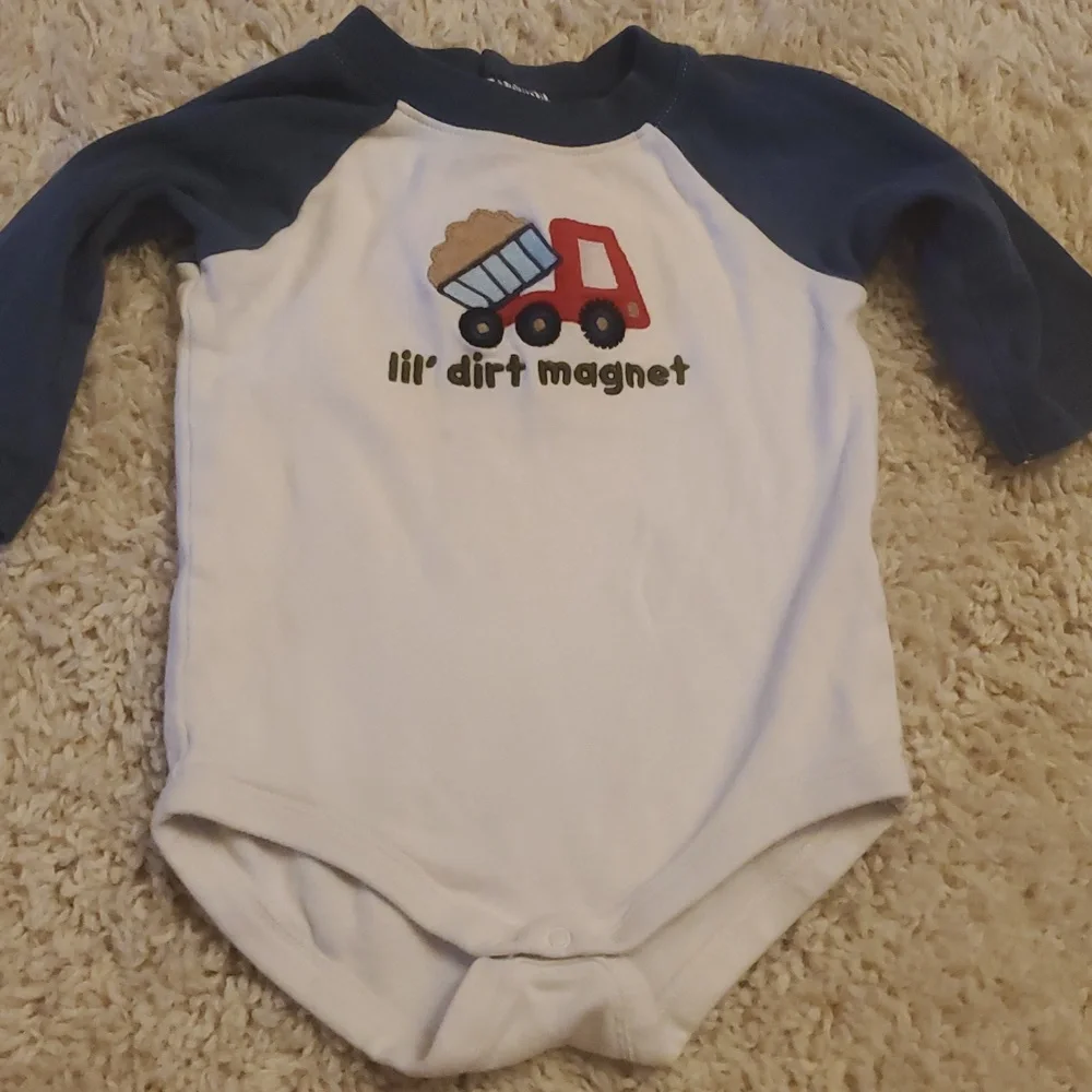 5 For $25‎ Gymboree Lil' Dirt Magnet One Piece Long Sleeve Size 6-12 Months